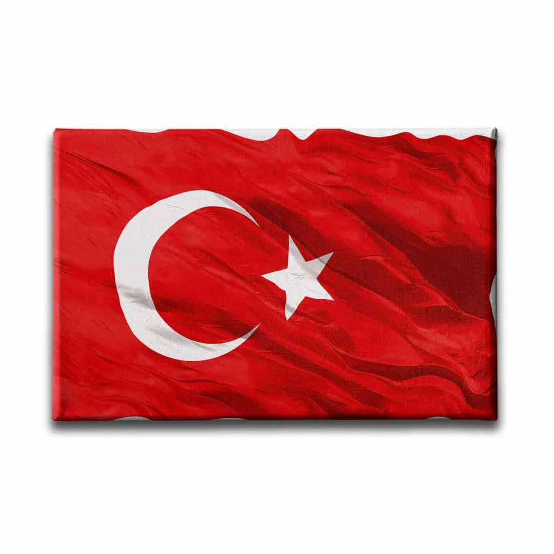 Turk Bayragi Kanvas Tablo