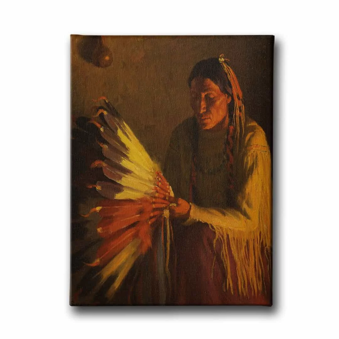 Kizilderili Portresi  Canvas Tablo