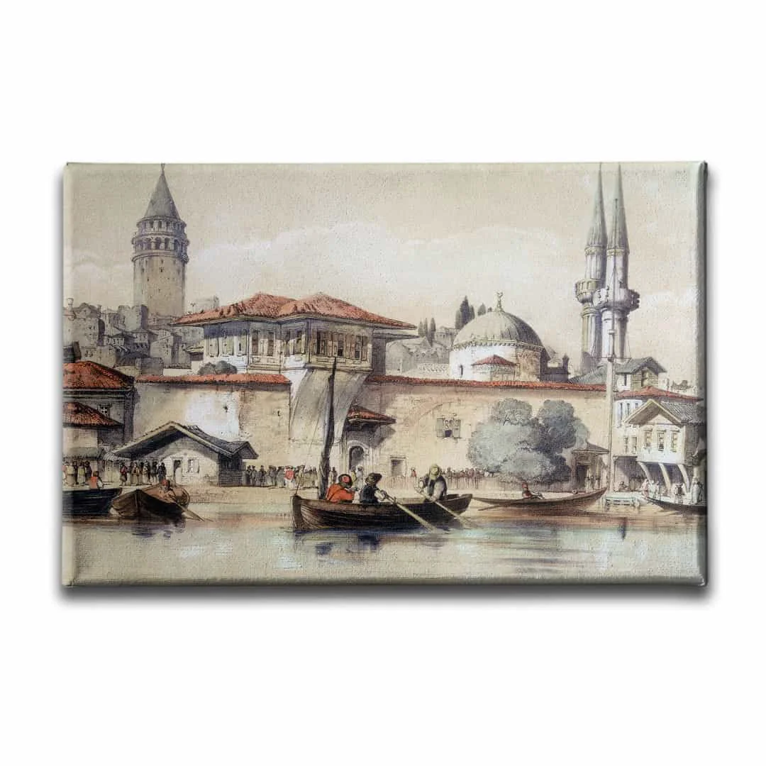 Eski Istanbul Yagli Boya Kanvas Tablo