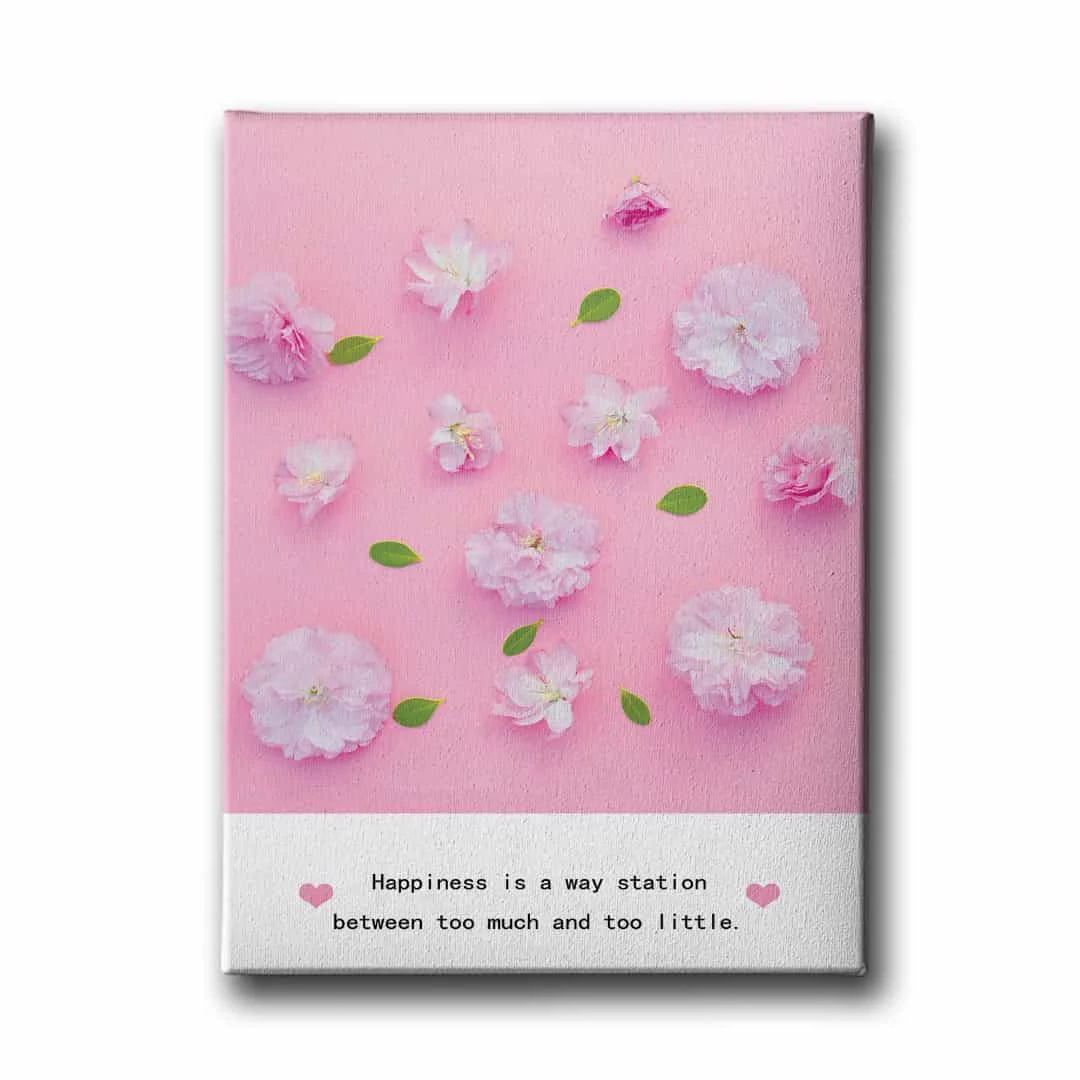 Pembe Cicek Canvas Tablo