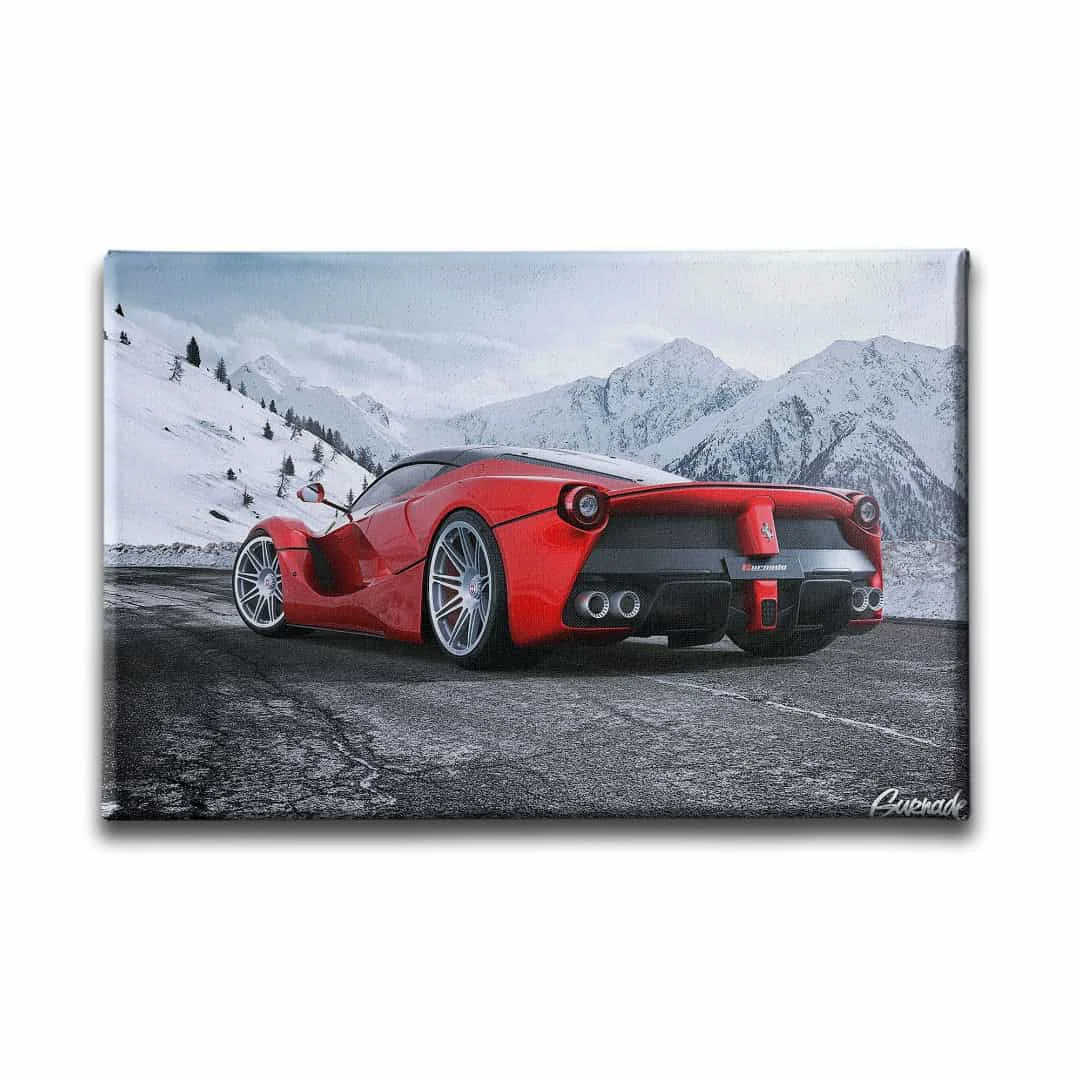 Kirmizi Ferrari Canvas Tablo