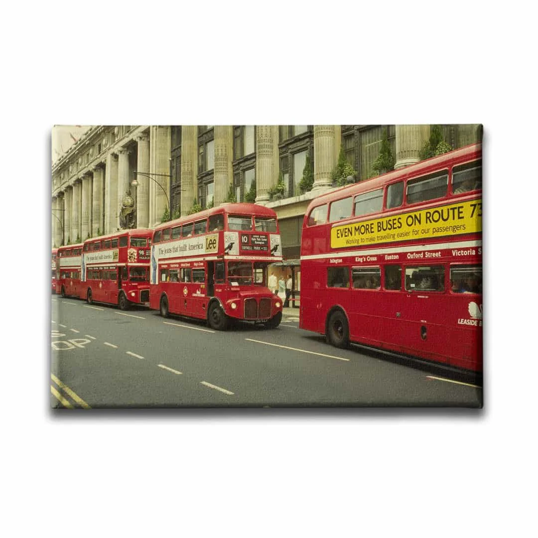 Iki Katli Minibus Canvas Tablo